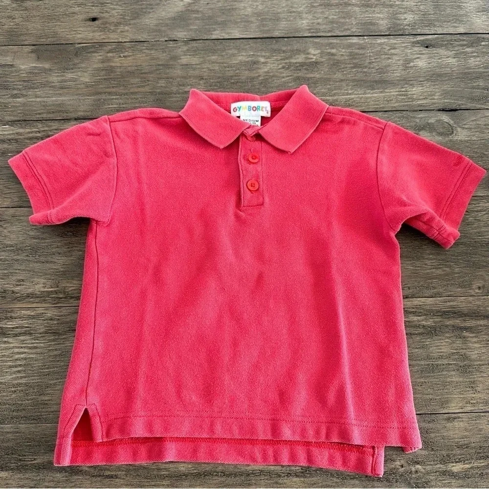 Vintage Gymboree Boys Medium 3-4 years Red Polo Shirt‎ Cotton Short Sleeve 1998